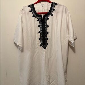 White Embroidered women